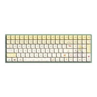 Iqunix F97 Floral Date, gaming toetsenbord Groen/wit, US lay-out, IQUNIX Little Prince, RGB leds, 96%, Hot-swappable, PBT, 2.4GHz | Bluetooth 5.1 | USB-C