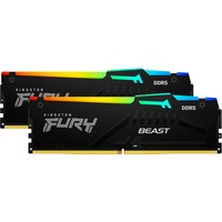 Kingston FURY 64 GB DDR5-5600 Kit werkgeheugen Zwart, KF556C40BBAK2-64, Beast RGB, XMP