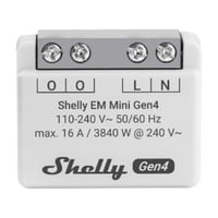 Shelly EM Mini Gen4 energiebesparing Grijs, Wi-Fi, Bluetooth, Zigbee