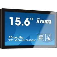 iiyama ProLite TF1634MC-B8X 16" Public Display Zwart, VGA, HDMI, DisplayPort, Touch