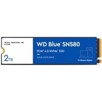 WD Blue SN580, 2 TB SSD Blauw/wit, WDS200T3B0E, M.2 2280, PCIe Gen4 x4