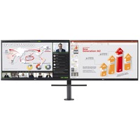 LG Ergo 27QP88DP-BS 27" monitor Zwart, 1x HDMI, 1x Displayport, USB-A, USB-C, AMD FreeSync