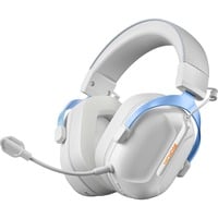 MCHOSE S9 Pro Wireless over-ear gaming headset Wit/blauw, PC / laptop / Playstation / Switch / Smartphone, 2.4G / Bluetooth / Wired / Type-C