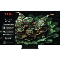 TCL QD-MiniLED TV 50MQLED85K 50" Ultra HD QLED Zwart, 4x HDMI, 1x USB-A, CI, Optisch, Bluetooth, LAN, WLAN, HDR10
