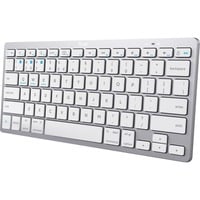 Trust Wireless Bluetooth keyboard, toetsenbord Grijs/wit, US lay-out, Scissor switches, Bluetooth 4.0