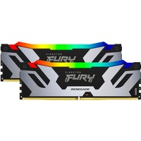 Kingston FURY 96 GB DDR5-6400 Kit werkgeheugen Zilver/zwart, Renegade RGB, XMP 3.0