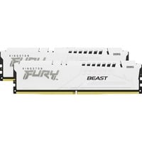 Kingston FURY Beast 32 GB DDR5-6000 (2x 16 GB) werkgeheugen Wit, KF560C36BWE2K2-32, EXPO