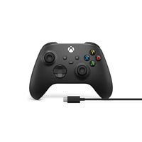 Microsoft Xbox Wireless Controller + USB-C kabel Zwart, Incl. USB-C-kabel | Pc, Xbox One, Xbox Series X, Xbox Series S