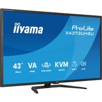 iiyama ProLite X4373UHSU-B2 42.5" 4K Ultra HD monitor Zwart (mat), 1x DisplayPort, 2x HDMI, 3x USB-C, 2x USB-A, HDMI, DisplayPort, USB-C