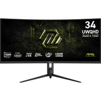 MSI MAG 342CQRF E20 34" Curved UltraWide gaming monitor Zwart, 2x HDMI, DisplayPort, 200 Hz