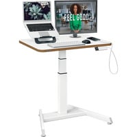 Leitz Ergo Elektrisch Zit-Sta Bureau (80x60 cm) met sta-op herinneringsfunctie tafel Wit