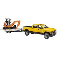 bruder RAM verhuur service met minigraafmachine Modelvoertuig 02546