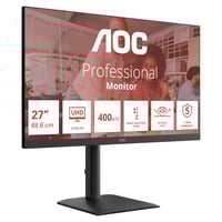 AOC U27E4CV 27" 4K UHD monitor Zwart, HDMI, DisplayPort, Audio, USB-C