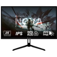 Arozzi Nova E-sport 25" 24.5" monitor Zwart, 2x DisplayPort, 2x HDMI, 400 Hz