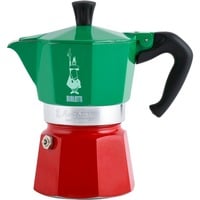 Bialetti Moka Express Tricolore 5322 espressomachine Groen/rood, 3-kops