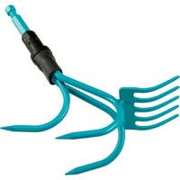 GARDENA Combisystem 2-in-1 krabber/hark handkrabber Turquoise, 3165-20