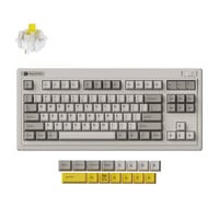 Keychron R3-M4 QMK Wireless Mechanical Keyboard Grijs, US lay-out (QWERTY), Keychron Super Banana, 80% (TKL), RGB, Cherry PBT, Hot swap, 2.4 GHz / Bluetooth 5.3 / USB-C