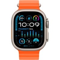 Apple Watch Ultra 2 smartwatch Oranje, Titanium, 49 mm, Ocean‑bandje, GPS + Cellular