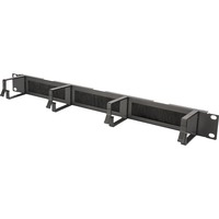 Digitus Kabelgeleidingspaneel met borstelstrips voor kasten van 483 mm (19") Zwart, 1 HE