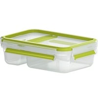 Emsa Clip & Go Yoghurtbox 0,6 L lunchbox Lichtgroen/transparant, met "buighoek" en deksel