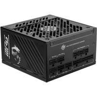 MSI MPG A1000GS PCIE5, 1000 Watt voeding Zwart, 2x 12VHPWR, 1x PCIe, Kabelmanagement