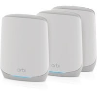 Netgear Orbi RBK763s Tri-band Mesh WiFi 6 Systeem mesh router Wit, 1x Orbi-router (RBR760) + 2x Orbi-satelliet (RBS760), Dekking tot 525 m²