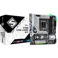 ASRock B760M Steel Legend WiFi socket 1700 moederbord Grijs/zwart, RAID, 2.5 Gb-LAN, WLAN, BT, Sound, µATX