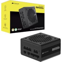 Corsair RM1000e refurbished modulaire 1000 watt voeding  Zwart, 1x 12V-2x6, 2x PCIe, 1x 12 Pin High Power GPU, 2x PCIe, Kabelmanagement