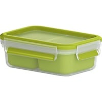 Emsa Clip & Go Snackbox 0,55L lunchbox Lichtgroen/transparant, met 2 extra inzetstukken