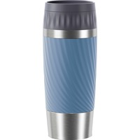 Emsa Travel Mug Easy Twist Thermosbeker Blauw/roestvrij staal