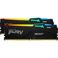 Kingston FURY 16 GB DDR5-6000 Kit werkgeheugen Zwart, KF560C30BBEAK2-16, Fury Beast RGB, XMP, EXPO