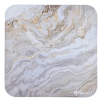Arozzi ZONA Quattro Floor Pad - White Marble beschermingsmat Wit/grijs