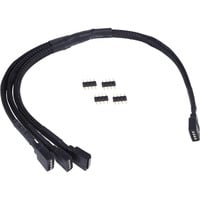 Alphacool Y-Kabel RGB 4polig > 3x 4polig splitterkabel Zwart, 30cm