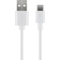 goobay USB-C 2.0 oplaad- en synchronisatiekabel Wit, 1 meter