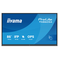 iiyama ProLite TN8605A-B1AG 85.6" 4K Ultra HD Public Display Zwart, VGA, HDMI, DisplayPort, USB-C, LAN, Audio, Touch