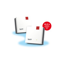 AVM FRITZ!Mesh Set 1600 2-pack Edition International repeater Wit/rood, 2 stuks, Mesh Wi-Fi