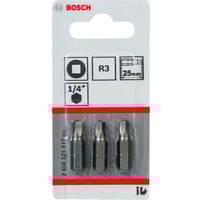 Bosch Bit 4-Kant R3 extra-hard 1/4" 25mm, 3 stuks 