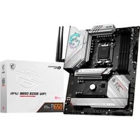 MSI MPG B650 EDGE WIFI socket AM5 moederbord Zilver, RAID, 2.5 GbE-LAN, WiFi 6E, BT 5.2, Sound, ATX