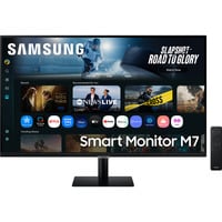 Samsung Smart Monitor M7 S32FM702UU 32" 4K Ultra HD Zwart, 2x HDMI, 1x USB-C, 2x USB-A, Wi-Fi, BT, Tizen