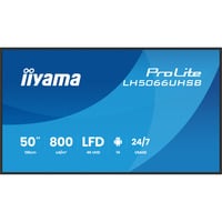 iiyama ProLite LH5066UHSB-B1AG 50" 4K Ultra HD Public Display Zwart, HDMI, USB-C, LAN, WiFi, Audio, Android