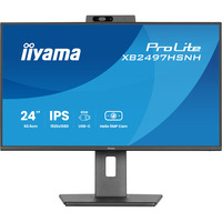 iiyama ProLite XB2497HSNH-B1 23.8" monitor Zwart, HDMI, DisplayPort, LAN, Audio, USB-C, Webcam