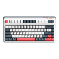 Iqunix L80 Formula Typing Wireless Mechanical Keyboard, gaming toetsenbord Wit/rood, US lay-out, Gateron Red, RGB leds, 80% (TKL), Hot-swappable, PBT, 2.4GHz | Bluetooth 5.1 | USB-C