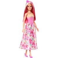 Mattel Barbie Koninklijke pop met roze en blond haar, rok met vlinderprint 