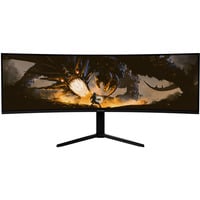 Arozzi Nova Curved 49" UltraWide gaming monitor Zwart, 165 Hz, 1x DisplayPort, 2x HDMI, 1x USB-C, Audio, Adaptive Sync
