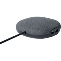 Brennenstuhl Estilo laadstation met textieloppervlak stekkerdoos Antraciet/zwart, 3 meter kabel, 1x Eurostekker, 2x USB-lader