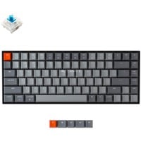 Keychron K2-A2v2, toetsenbord Grijs/grijs, US lay-out, Gateron Blue, white leds, TKL, ABS, Bluetooth 5.1