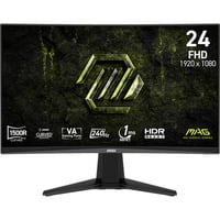 MSI MAG 245C X24 23.6" curved gaming monitor Zwart, 2x HDMI, DisplayPort, 240 Hz