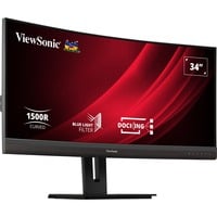 ViewSonic UWQHD Curved Docking Monitor VG3456C 34" UltraWide Zwart (mat), 1x DisplayPort, 2x HDMI, 1x USB-C, 4x USB-A, 1x RJ-45