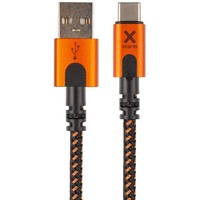 Xtorm Xtreme USB naar USB-C kabel 60W Oranje/zwart, 1,5 meter