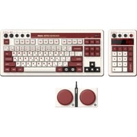 8BitDo Famicom Bundel mechanisch gaming toetsenbord Beige, US lay-out (QWERTY), Kailh Box White, 80% (TKL), USB / 2,4 GHz / Bluetooth
